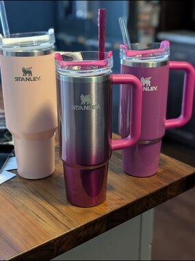 Stanley Pink Ombre, Peach Colorblock, Shimmer Punch